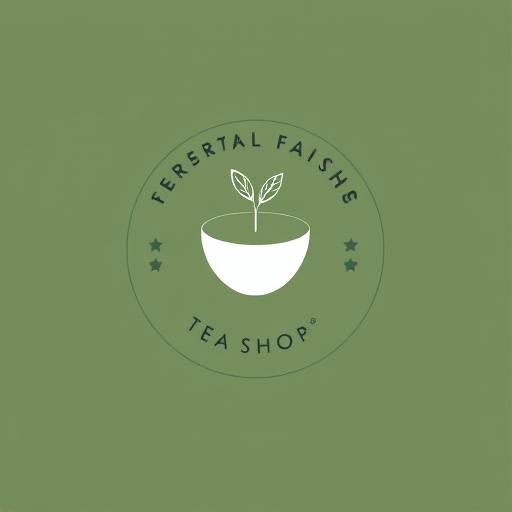 Branding design for a modern tea shop, showcasing logo and packaging.