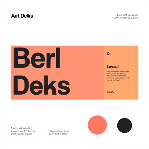 Graphic design layout showing various elements combined like typography, image, shapes, and colours.