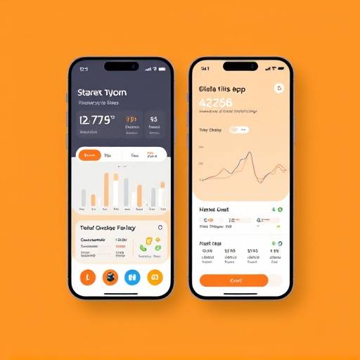 Mobile app UI design for a fitness tracking application, highlighting user-friendly interface.