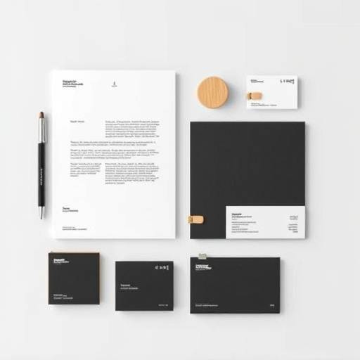 Stationery set design for 'Urban Architects', featuring a minimalist logo and a sophisticated color palette.